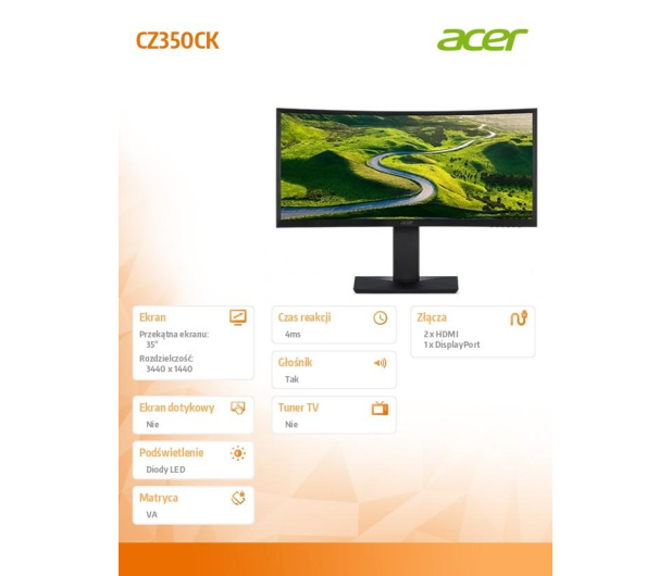 Acer Predator Z35 Curved czarny - 263989 - zdjęcie 8